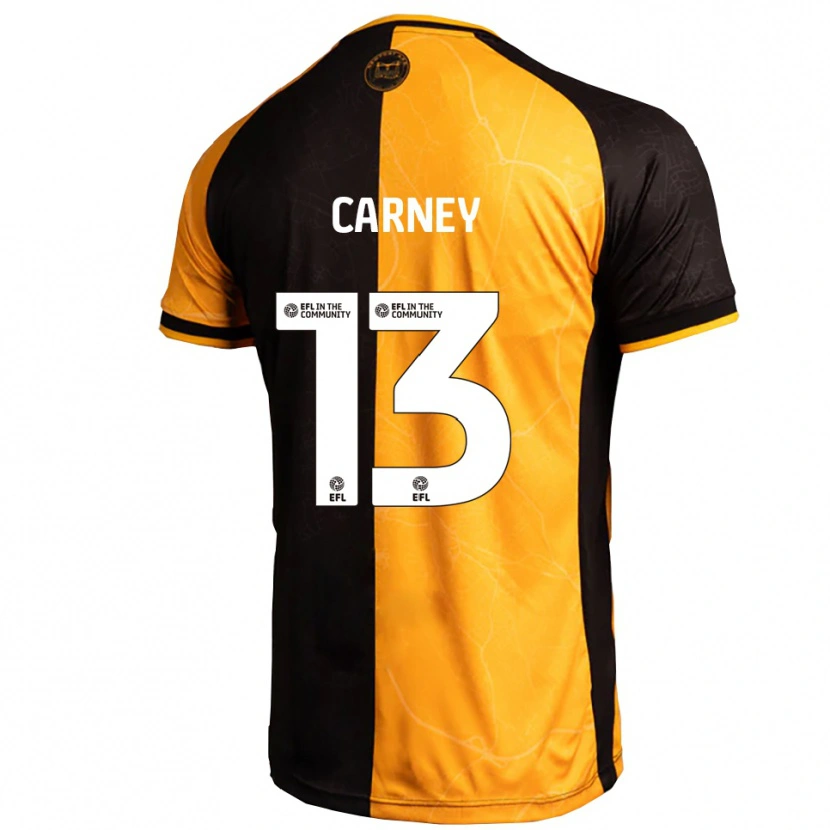 Danxen Mulher Camisola Jacob Carney #13 Amarelo Preto Principal 2025/26 Camisa