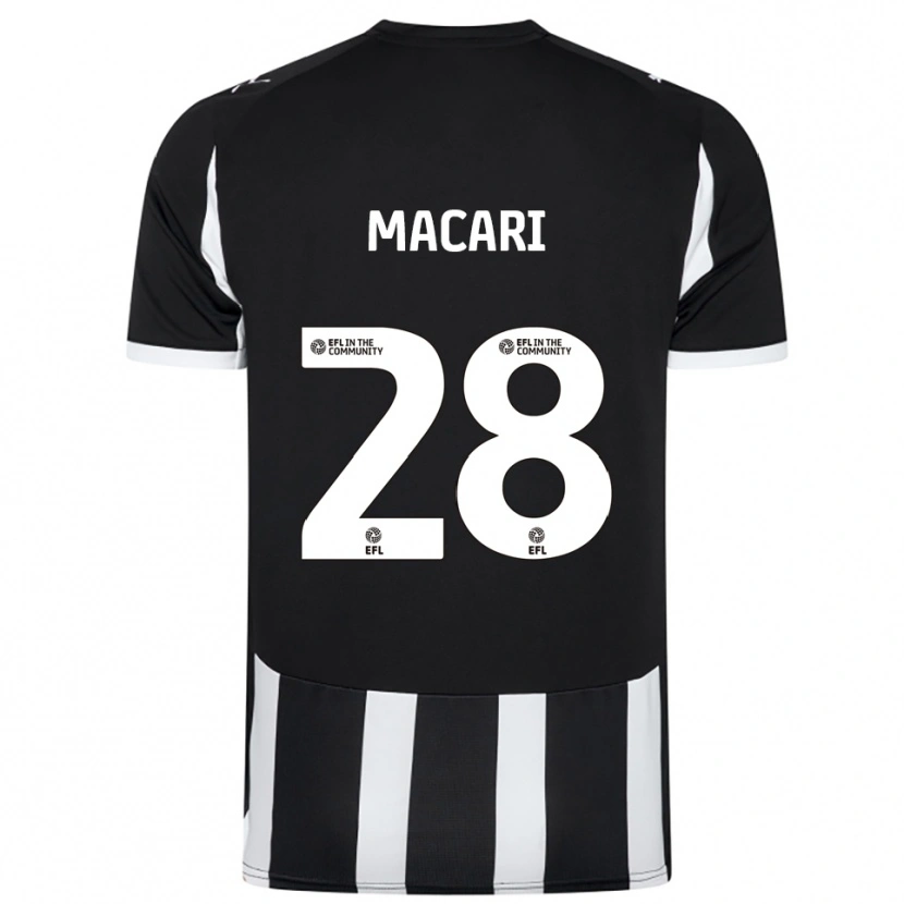 Danxen Mulher Camisola Lewis Macari #28 Preto Branco Principal 2025/26 Camisa