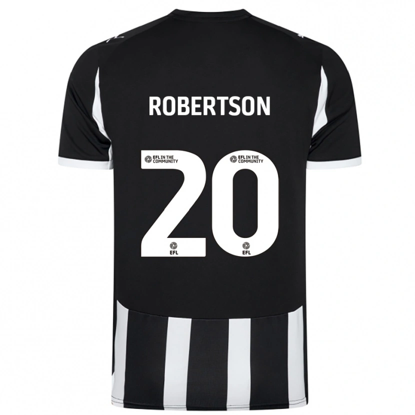 Danxen Mulher Camisola Scott Robertson #20 Preto Branco Principal 2025/26 Camisa
