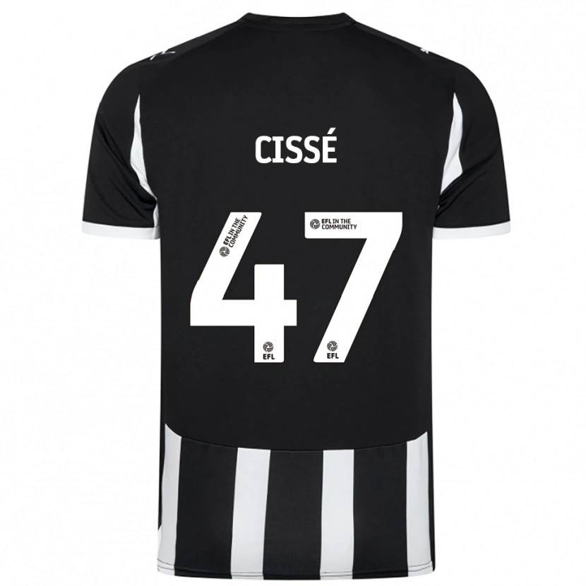 Danxen Mulher Camisola Cassius Cissé #47 Preto Branco Principal 2025/26 Camisa