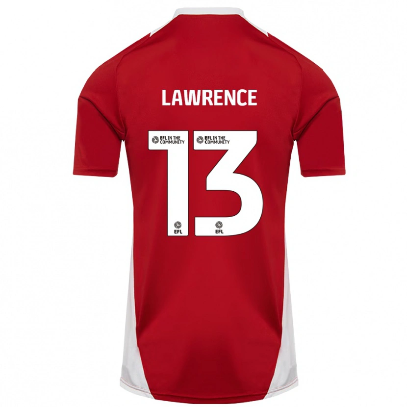 Danxen Mulher Camisola Charlie Lawrence #13 Vermelho Branco Dourado Principal 2025/26 Camisa