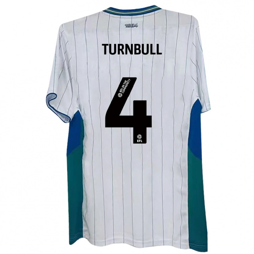 Danxen Mulher Camisola Jordan Turnbull #4 Branco Verde Azul Principal 2025/26 Camisa