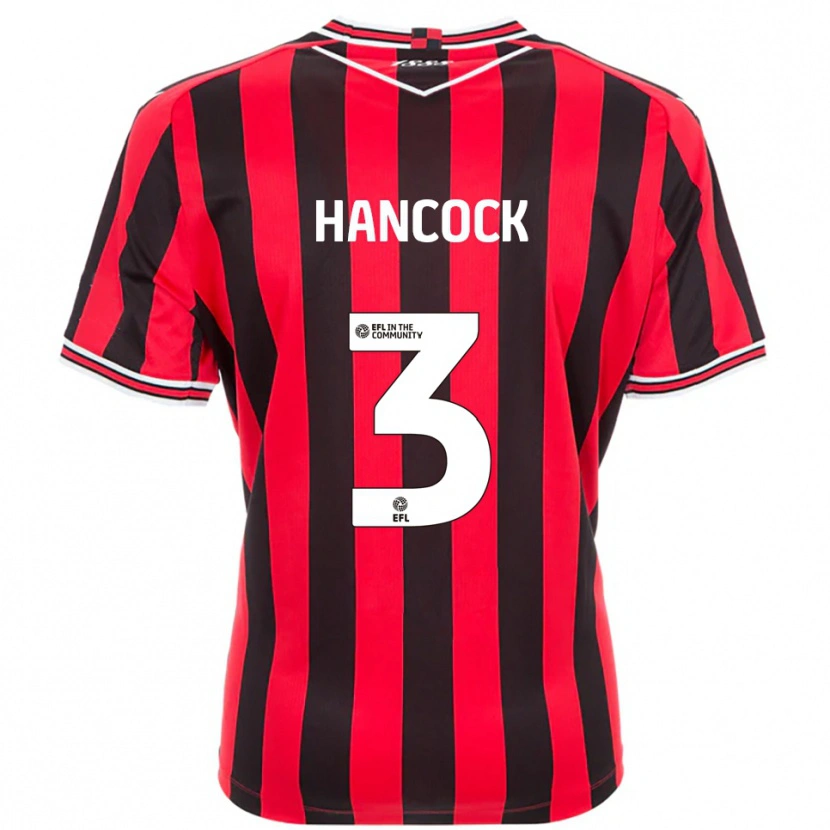 Danxen Mulher Camisola Mason Hancock #3 Vermelho Preto Principal 2025/26 Camisa