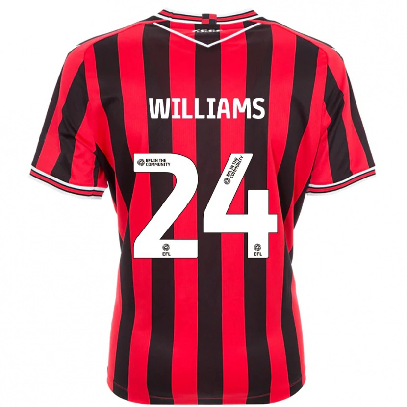 Danxen Mulher Camisola Harry Williams #24 Vermelho Preto Principal 2025/26 Camisa