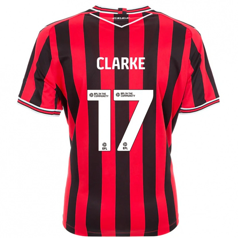 Danxen Mulher Camisola Courtney Clarke #17 Vermelho Preto Principal 2025/26 Camisa