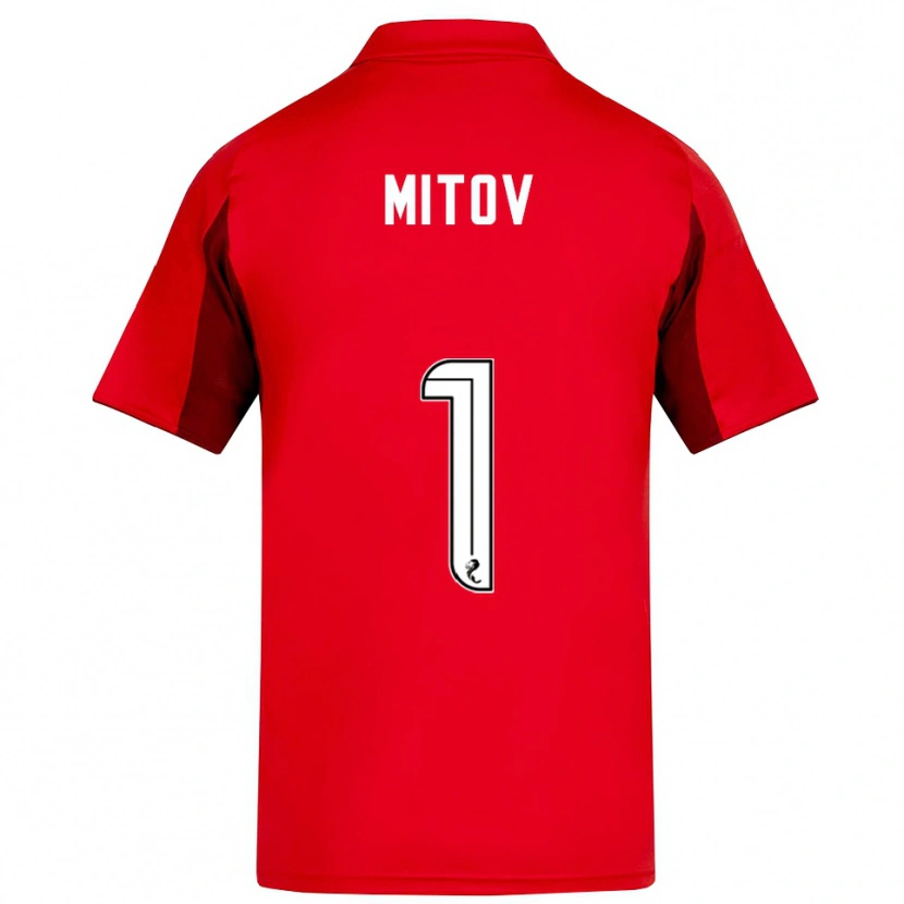 Danxen Mulher Camisola Dimitar Mitov #1 Vermelho Vinho Principal 2025/26 Camisa