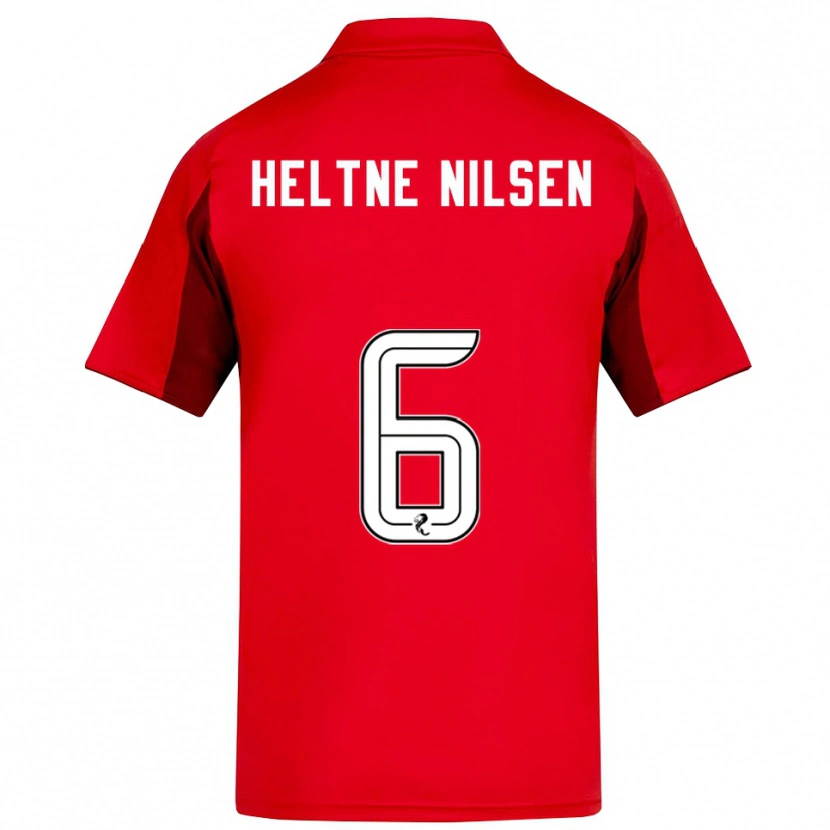 Danxen Mulher Camisola Sivert Heltne Nilsen #6 Vermelho Vinho Principal 2025/26 Camisa