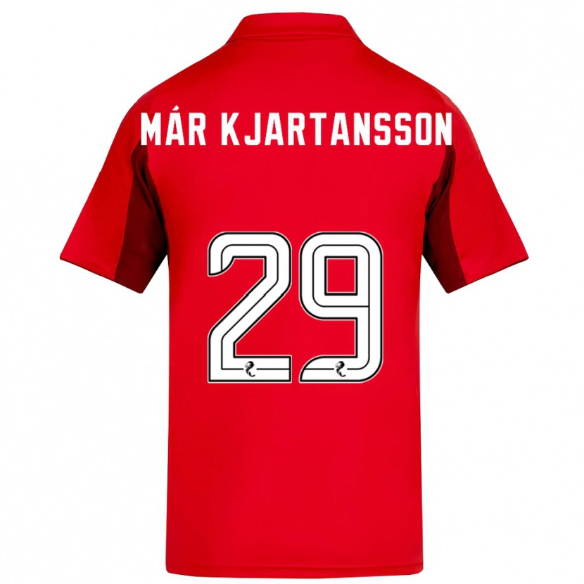 Danxen Mulher Camisola Kjartan Már Kjartansson #29 Vermelho Vinho Principal 2025/26 Camisa