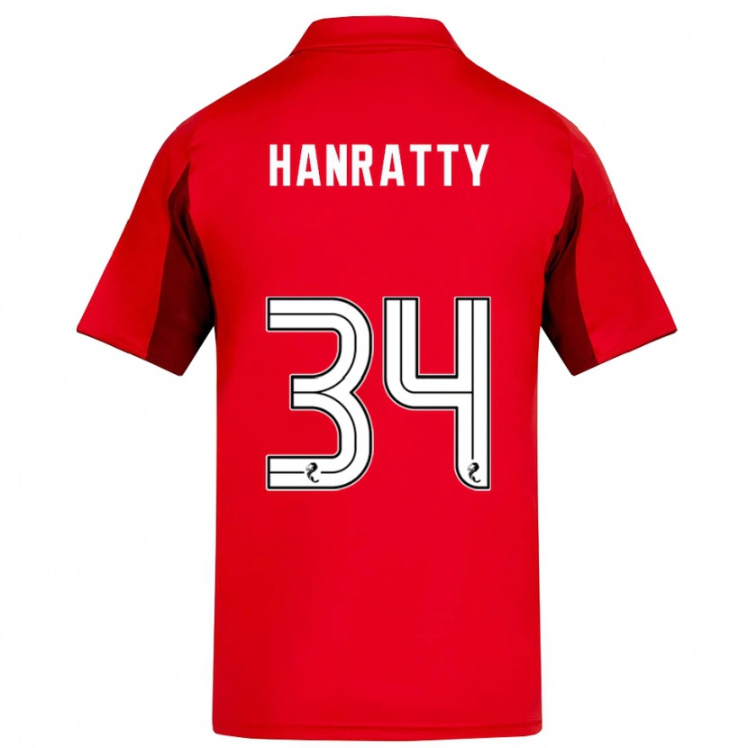 Danxen Mulher Camisola Kevin Hanratty #34 Vermelho Vinho Principal 2025/26 Camisa