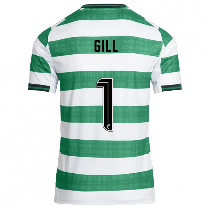 Danxen Mulher Camisola Marcus Gill #1 Verde Branco Principal 2025/26 Camisa