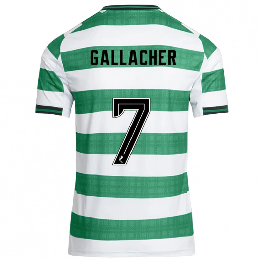 Danxen Mulher Camisola Amy Gallacher #7 Verde Branco Principal 2025/26 Camisa