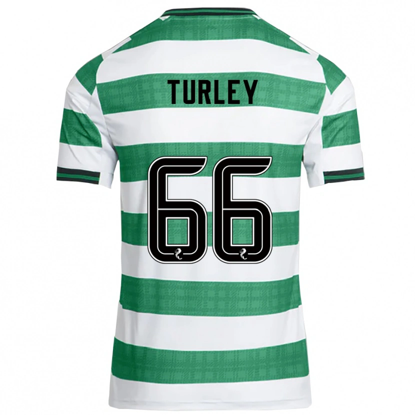 Danxen Mulher Camisola Francis Turley #66 Verde Branco Principal 2025/26 Camisa