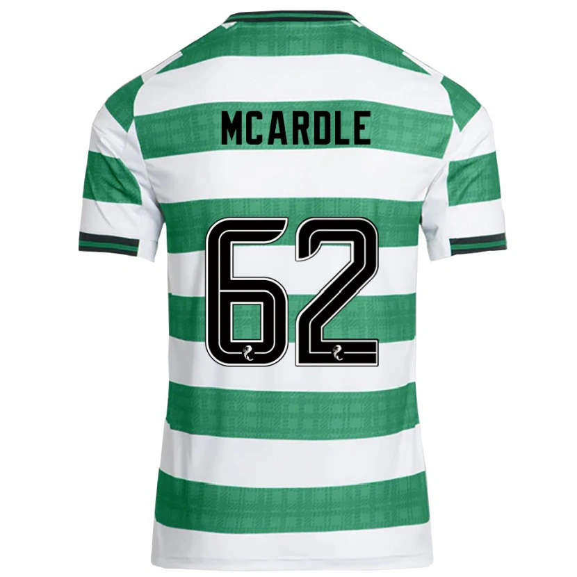 Danxen Mulher Camisola Sean Mcardle #62 Verde Branco Principal 2025/26 Camisa