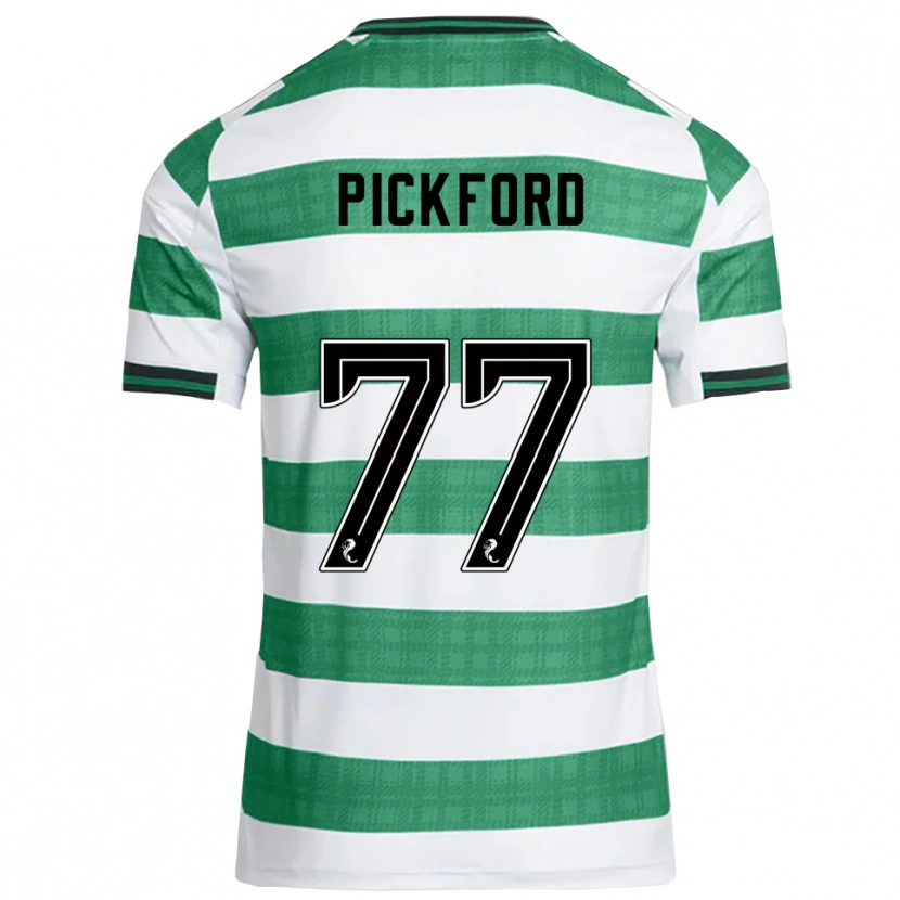 Danxen Mulher Camisola Tom Pickford #77 Verde Branco Principal 2025/26 Camisa