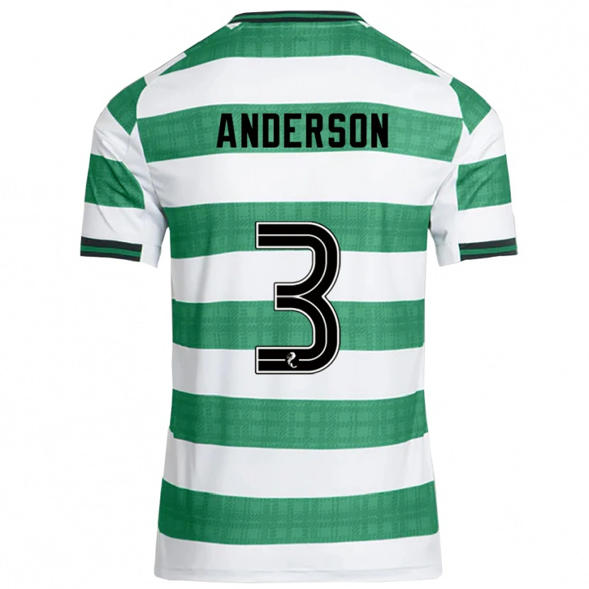 Danxen Mulher Camisola Matthew Anderson #3 Verde Branco Principal 2025/26 Camisa