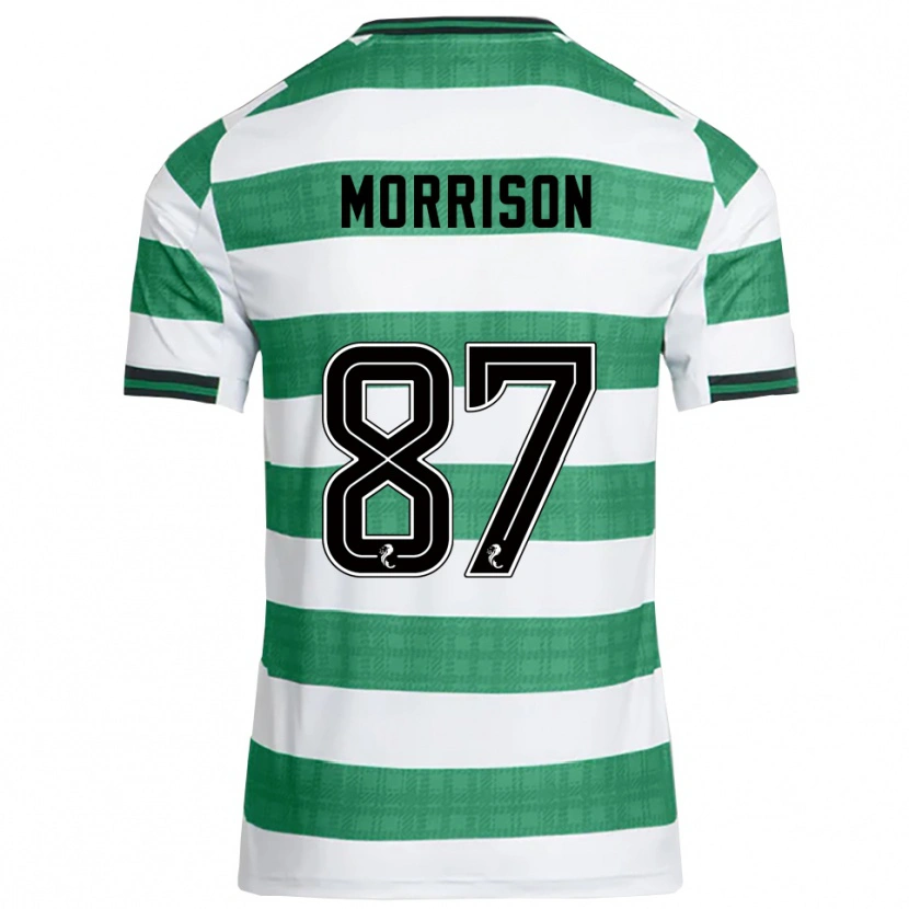 Danxen Mulher Camisola Joe Morrison #87 Verde Branco Principal 2025/26 Camisa