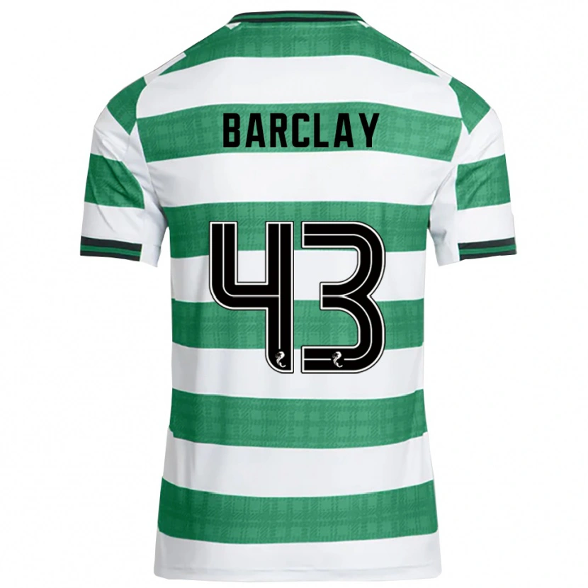 Danxen Mulher Camisola Lucy Barclay #43 Verde Branco Principal 2025/26 Camisa