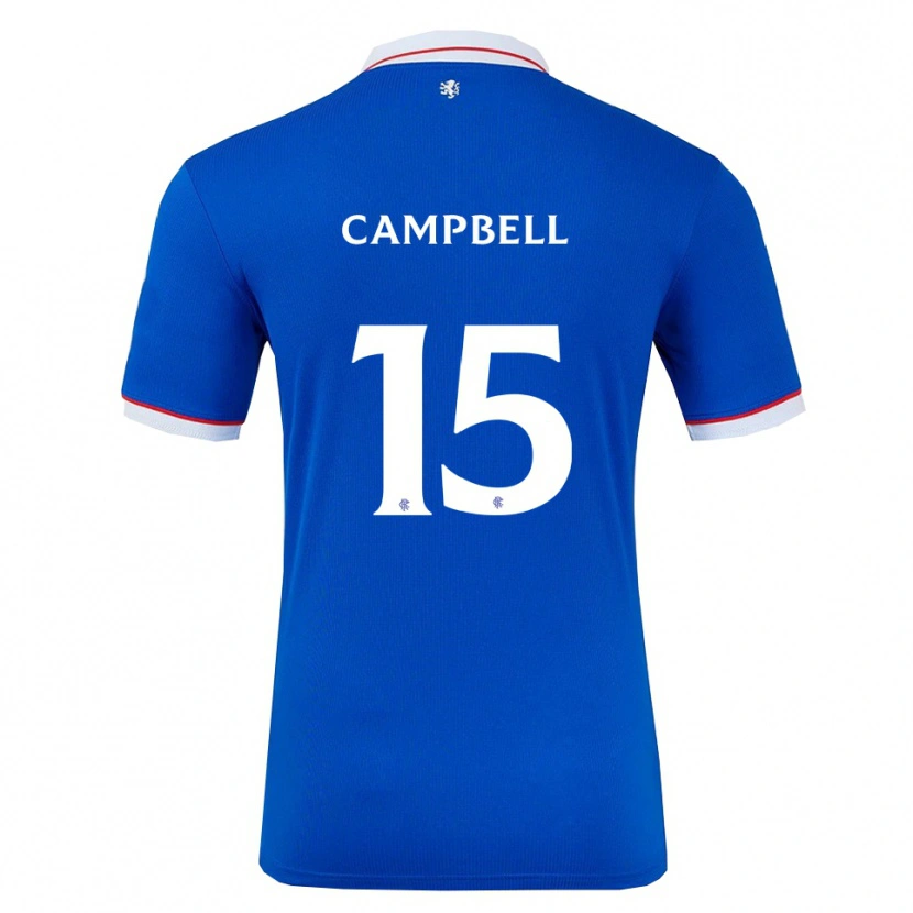 Danxen Mulher Camisola Connor Campbell #15 Azul Branco Principal 2025/26 Camisa