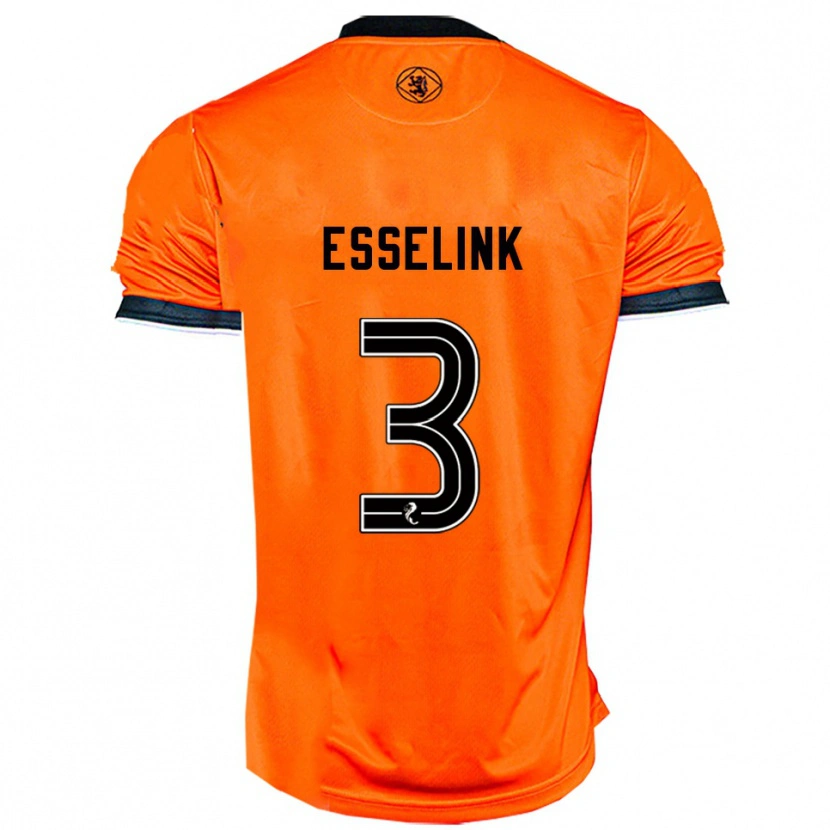 Danxen Mulher Camisola Bert Esselink #3 Laranja Preto Principal 2025/26 Camisa
