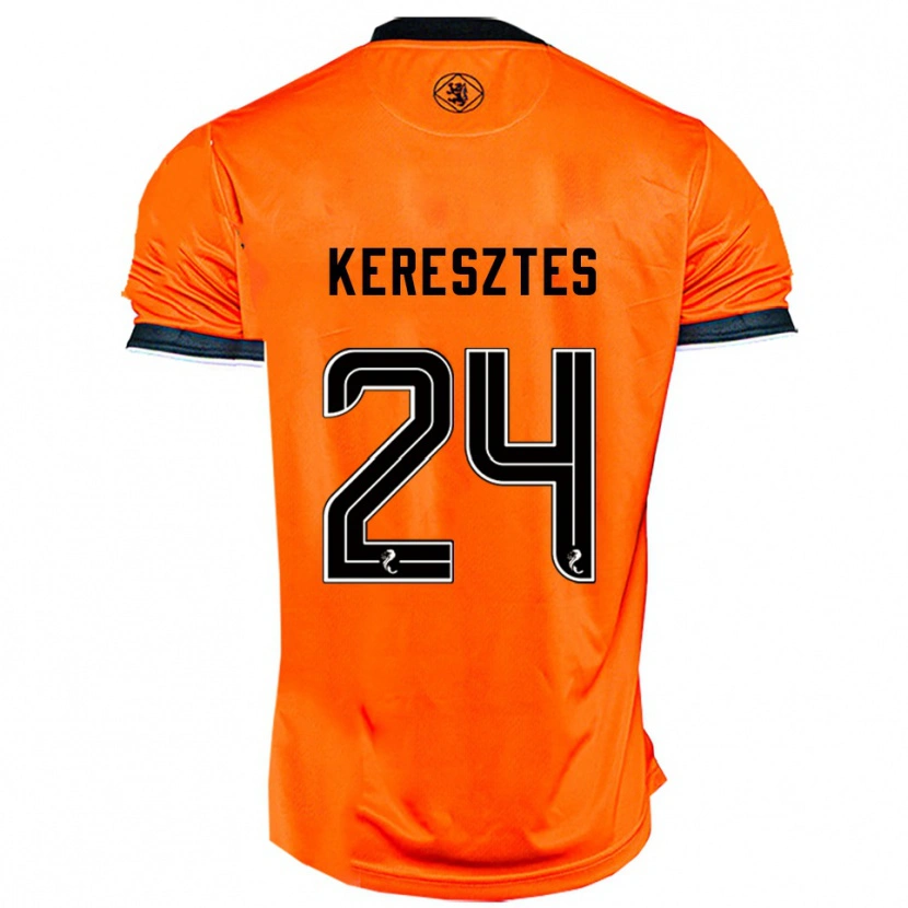 Danxen Mulher Camisola Krisztián Keresztes #24 Laranja Preto Principal 2025/26 Camisa