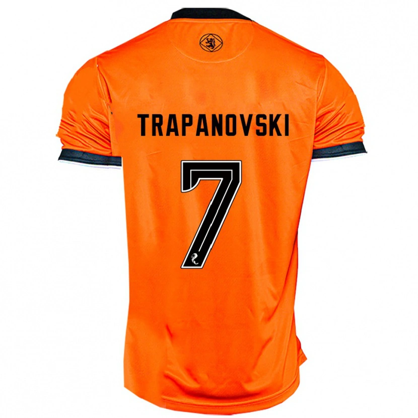 Danxen Mulher Camisola Kristijan Trapanovski #7 Laranja Preto Principal 2025/26 Camisa