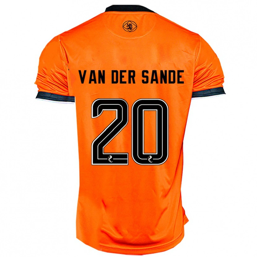 Danxen Mulher Camisola Jort Van Der Sande #20 Laranja Preto Principal 2025/26 Camisa