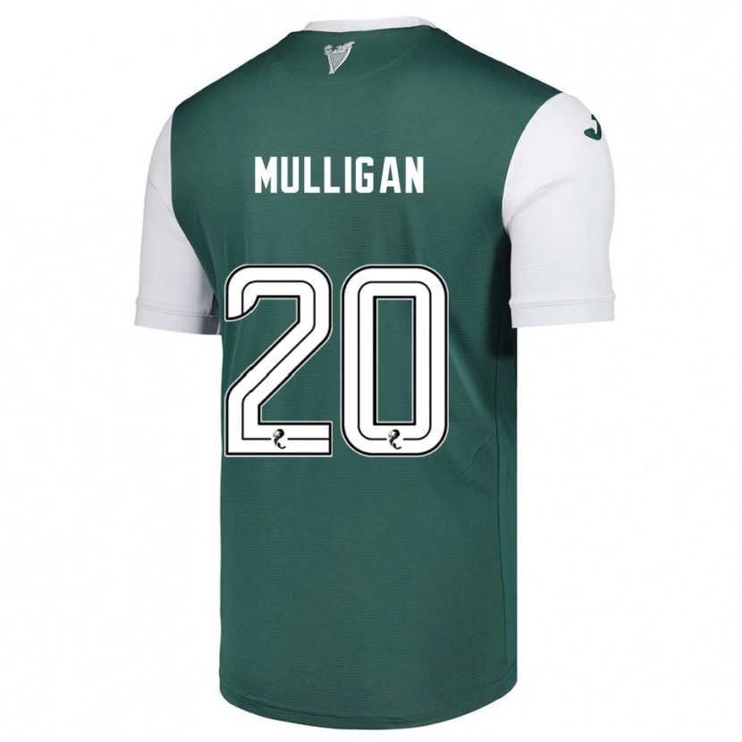 Danxen Mulher Camisola Josh Mulligan #20 Verde Branco Principal 2025/26 Camisa