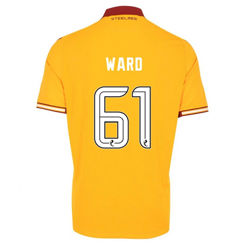 Danxen Mulher Camisola Calum Ward #61 Amarelo Vinho Principal 2025/26 Camisa