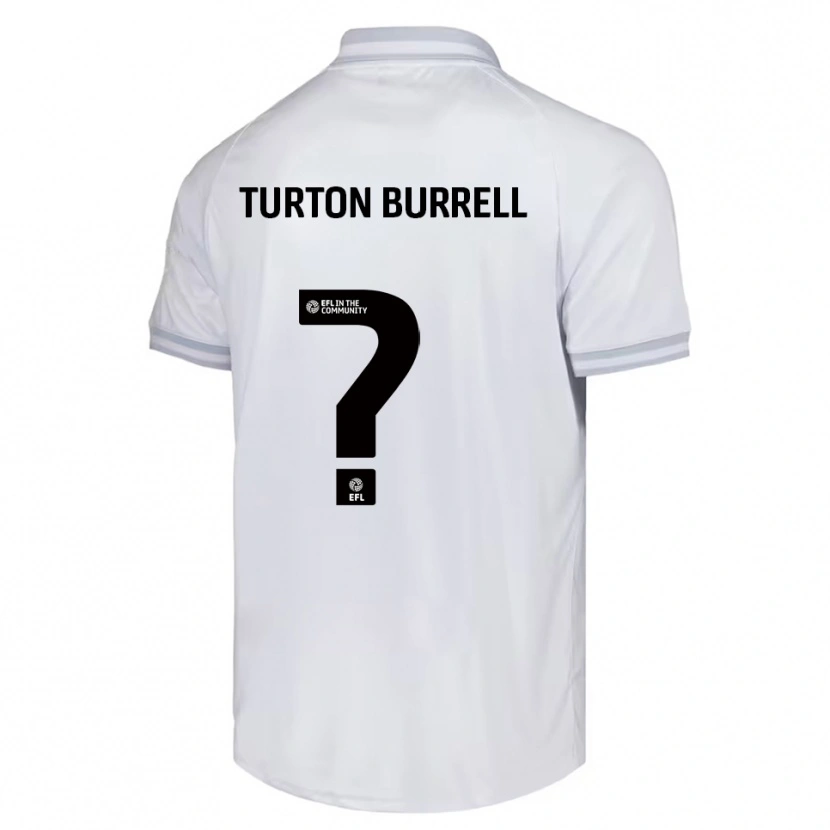 Danxen Mulher Camisola Melissa Turton-Burrell #0 Branco Cinza Preto Alternativa 2025/26 Camisa