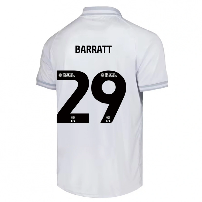 Danxen Mulher Camisola Connor Barratt #29 Branco Cinza Preto Alternativa 2025/26 Camisa