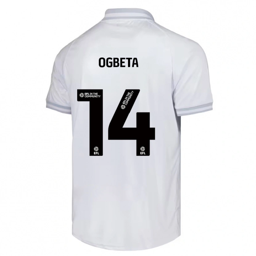 Danxen Mulher Camisola Nathanael Ogbeta #14 Branco Cinza Preto Alternativa 2025/26 Camisa