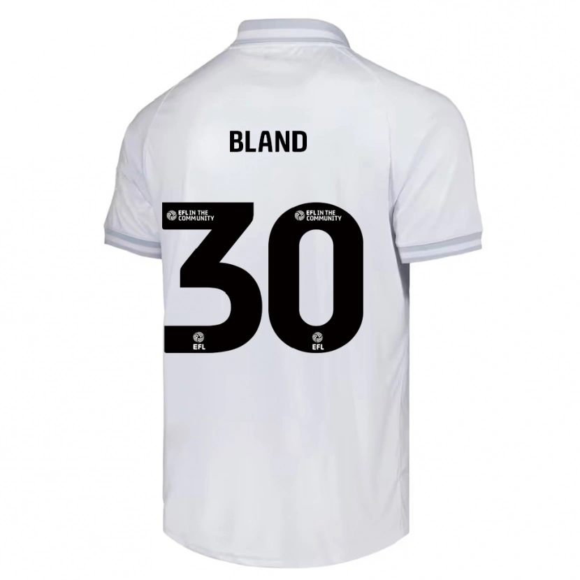 Danxen Mulher Camisola Jonathan Bland #30 Branco Cinza Preto Alternativa 2025/26 Camisa