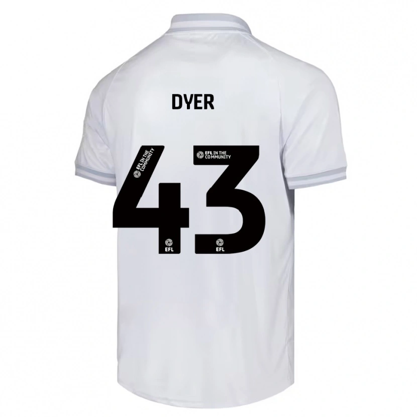 Danxen Mulher Camisola Josiah Dyer #43 Branco Cinza Preto Alternativa 2025/26 Camisa