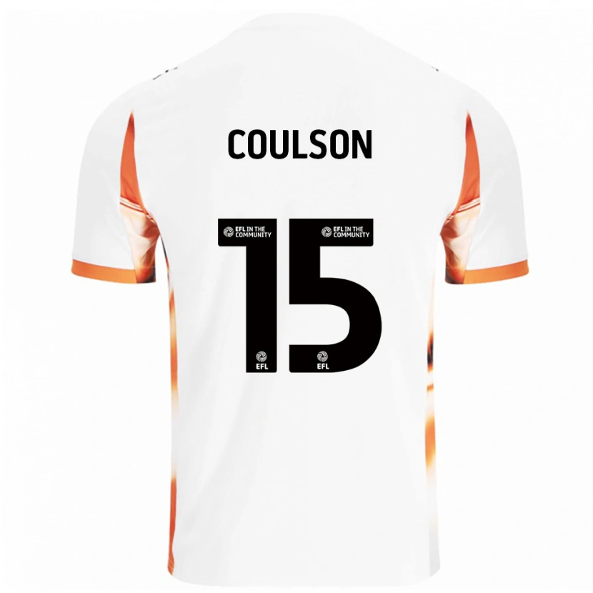 Danxen Mulher Camisola Hayden Coulson #15 Branco Laranja Preto Alternativa 2025/26 Camisa