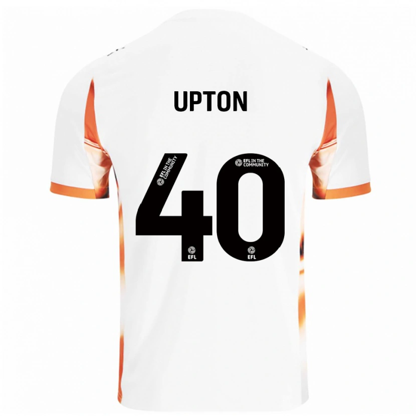 Danxen Mulher Camisola Theo Upton #40 Branco Laranja Preto Alternativa 2025/26 Camisa