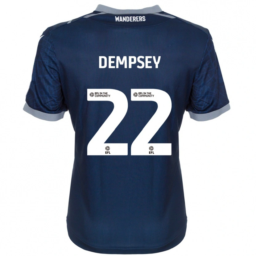 Danxen Mulher Camisola Kyle Dempsey #22 Azul Marinho Cinza Alternativa 2025/26 Camisa