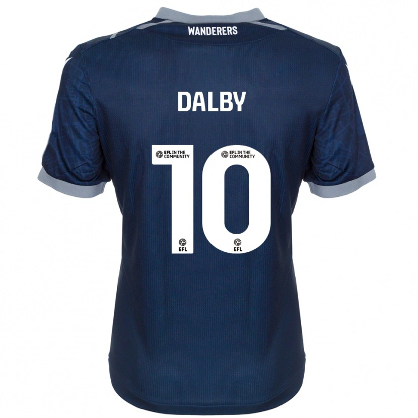 Danxen Mulher Camisola Sam Dalby #10 Azul Marinho Cinza Alternativa 2025/26 Camisa