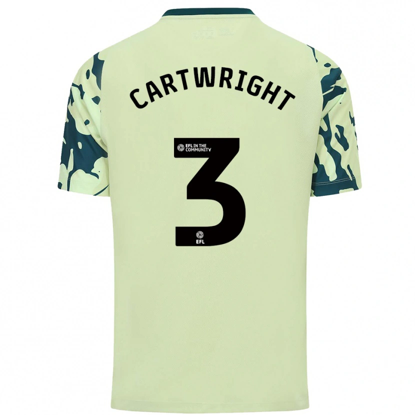 Danxen Mulher Camisola Logan Cartwright #3 Verde Escuro Alternativa 2025/26 Camisa