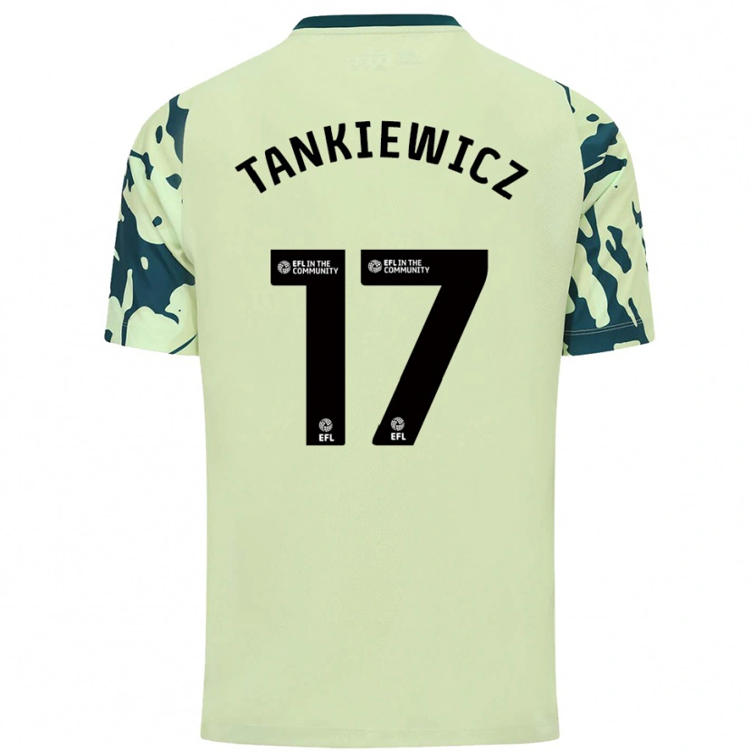 Danxen Mulher Camisola Rob Tankiewicz #17 Verde Escuro Alternativa 2025/26 Camisa