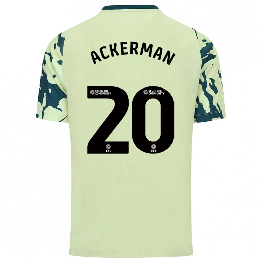 Danxen Mulher Camisola Mali Ackerman #20 Verde Escuro Alternativa 2025/26 Camisa