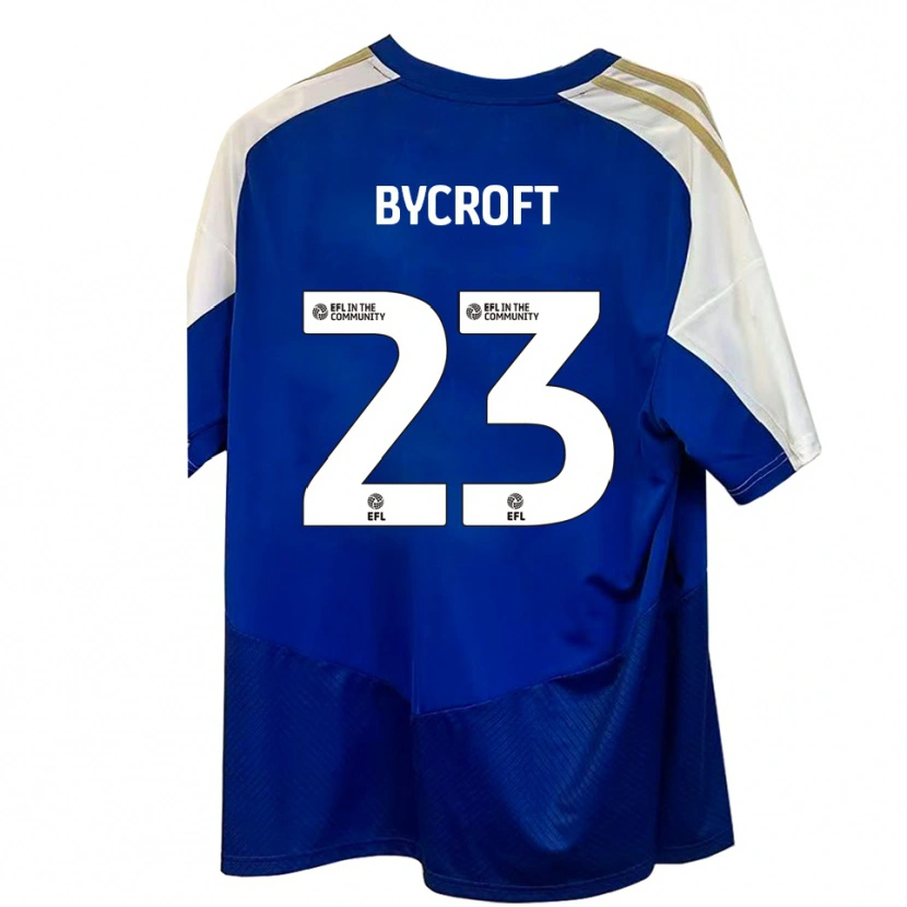Danxen Mulher Camisola Jack Bycroft #23 Azul Branco Dourado Alternativa 2025/26 Camisa