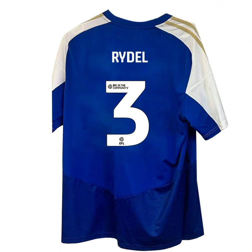 Danxen Mulher Camisola Ryan Rydel #3 Azul Branco Dourado Alternativa 2025/26 Camisa