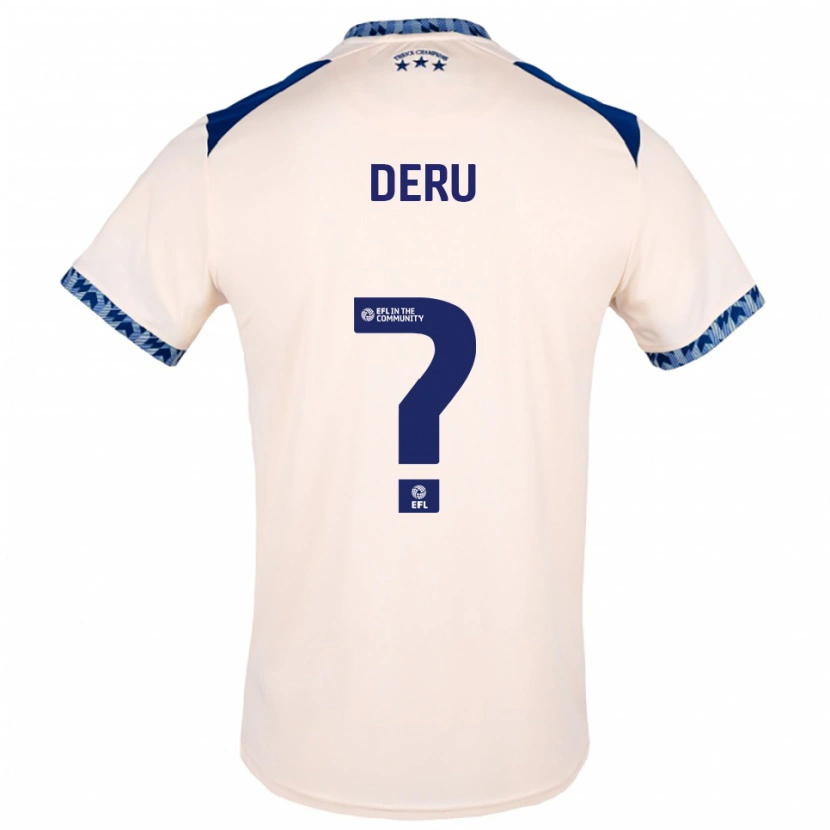 Danxen Mulher Camisola Fopefoluwa Deru #0 Branco Sujo Azul Marinho Alternativa 2025/26 Camisa