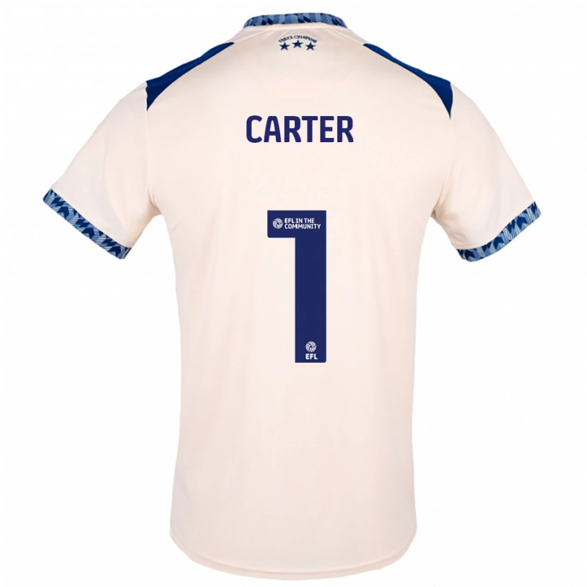 Danxen Mulher Camisola Laura Carter #1 Branco Sujo Azul Marinho Alternativa 2025/26 Camisa