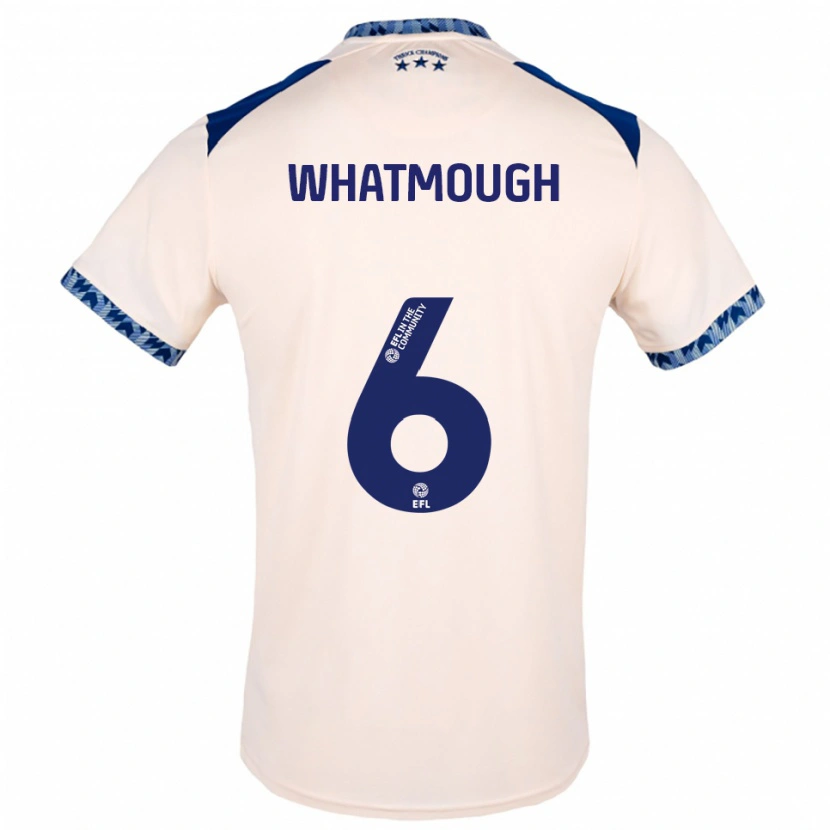 Danxen Mulher Camisola Jack Whatmough #6 Branco Sujo Azul Marinho Alternativa 2025/26 Camisa