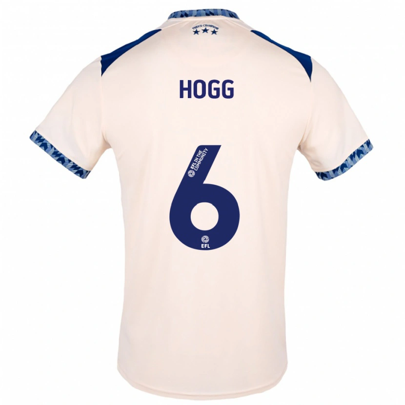 Danxen Mulher Camisola Jonathan Hogg #6 Branco Sujo Azul Marinho Alternativa 2025/26 Camisa