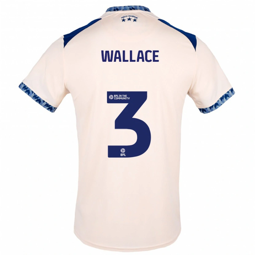 Danxen Mulher Camisola Murray Wallace #3 Branco Sujo Azul Marinho Alternativa 2025/26 Camisa