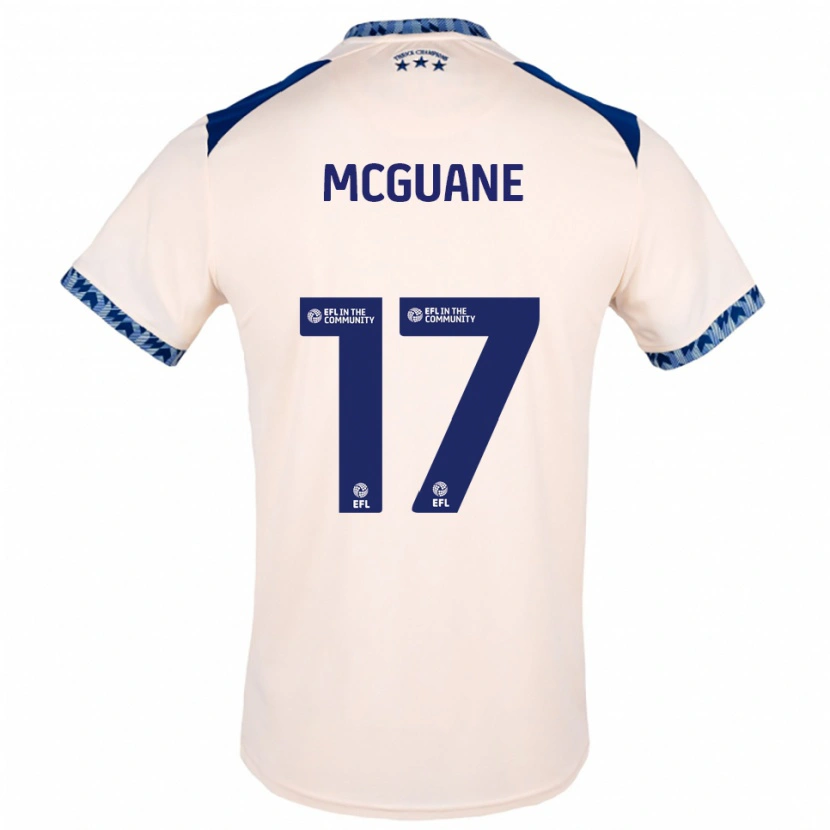 Danxen Mulher Camisola Marcus Mcguane #17 Branco Sujo Azul Marinho Alternativa 2025/26 Camisa