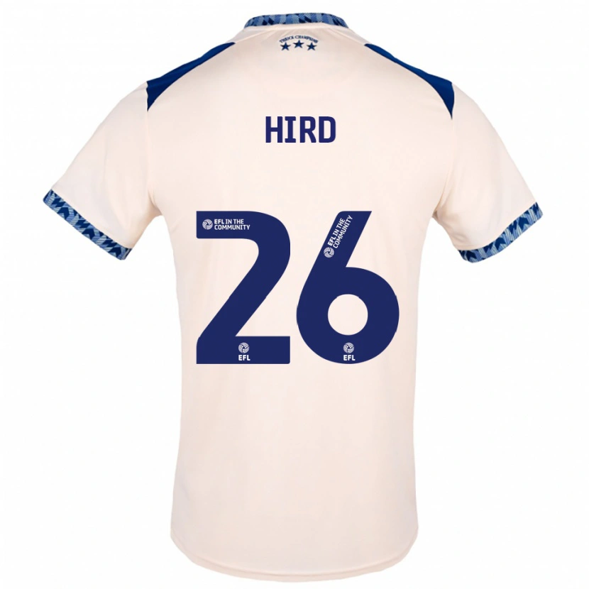 Danxen Mulher Camisola Kayley Hird #26 Branco Sujo Azul Marinho Alternativa 2025/26 Camisa