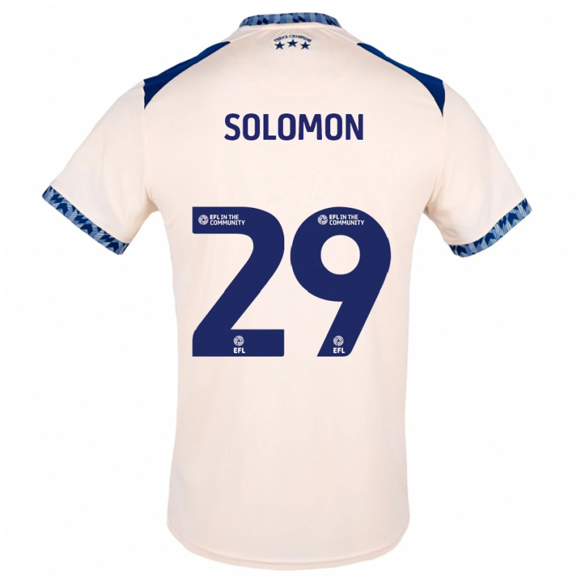 Danxen Mulher Camisola Eko Solomon #29 Branco Sujo Azul Marinho Alternativa 2025/26 Camisa